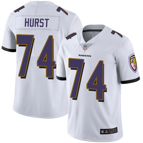 Baltimore Ravens Limited White Men James Hurst Road Jersey NFL Football #74 Vapor Untouchable